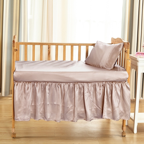 25 Momme Silk Crib Bedskirt (model:6013)