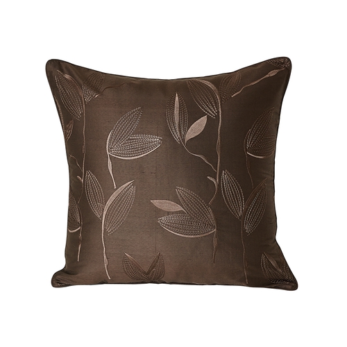19mm Dupion Silk Pillow Cover Leaf Embroidery (model:1212)