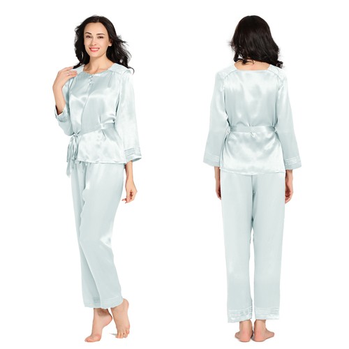 22 Momme Classic Cut Silk Pajamas Set (model:2134)