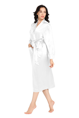 All Listings % pure silk full length robe with matching narrow inner tie and separate sash tie. The collar, cuffs, two front pockets and front edges of this quality silk men's dressing gown is finished in matching piping.