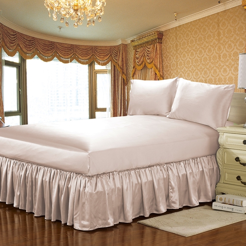 Cache Sommier en Soie 19 Momme Abricot