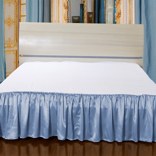 Cache Sommier en Soie 19 Momme Bleu Clair