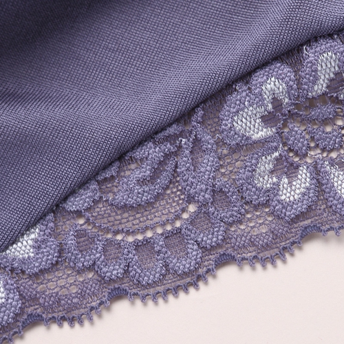 Culotte Maxi en Dentelle Florale et Soie Lavande