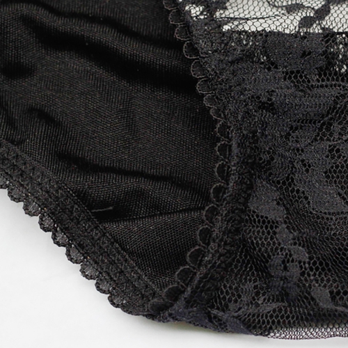 Culotte Tout Dentelle et Soie Amour Noir
