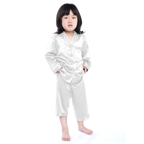 Pyjama en Soie Fille Blanc