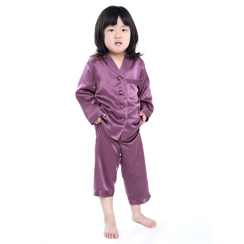 Pyjama en Soie Fille Violet
