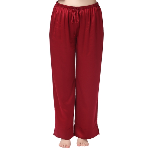 Pyjama Femme Soie 22 Momme avec Ceinture Nouée GT Rouge Vineux