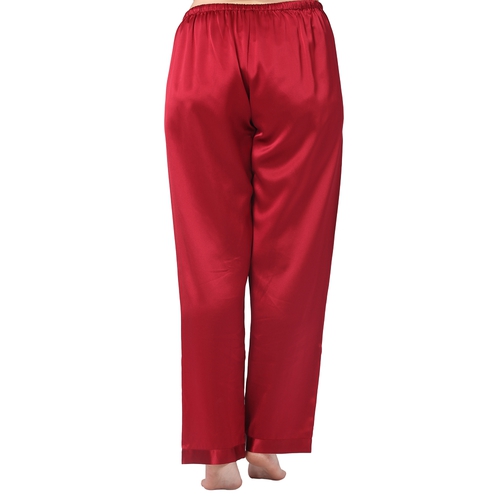 Pyjama Femme Soie 22 Momme Veste Boutonnée avec Poche GT Rouge Vineux