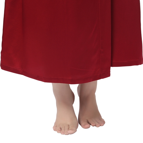 Robe de Chambre Femme Longue en Soie 22 Momme GT Rouge Vineux