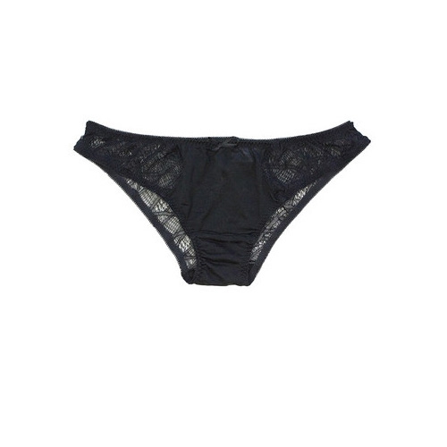 Shorty en Soie Tulle Polygone Noir