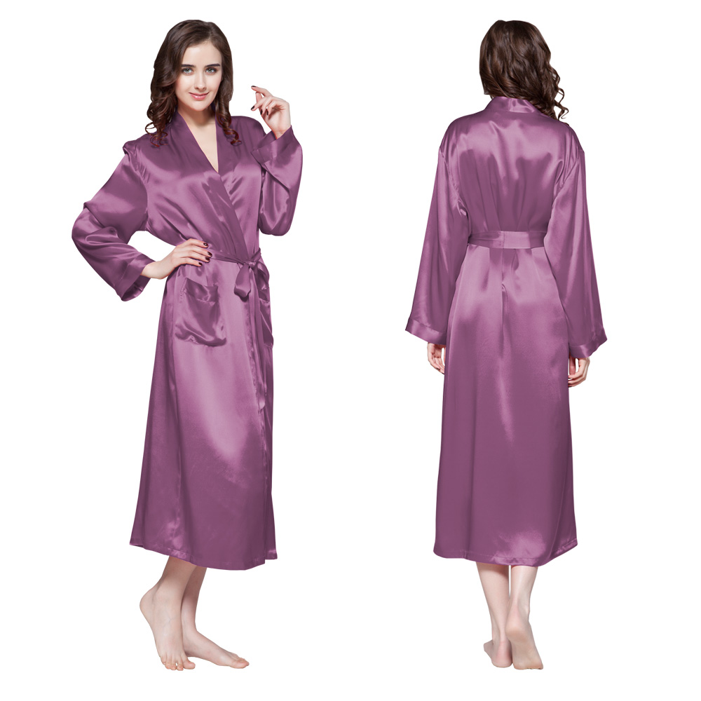 Robe De Chambre En Soie Longue Classique