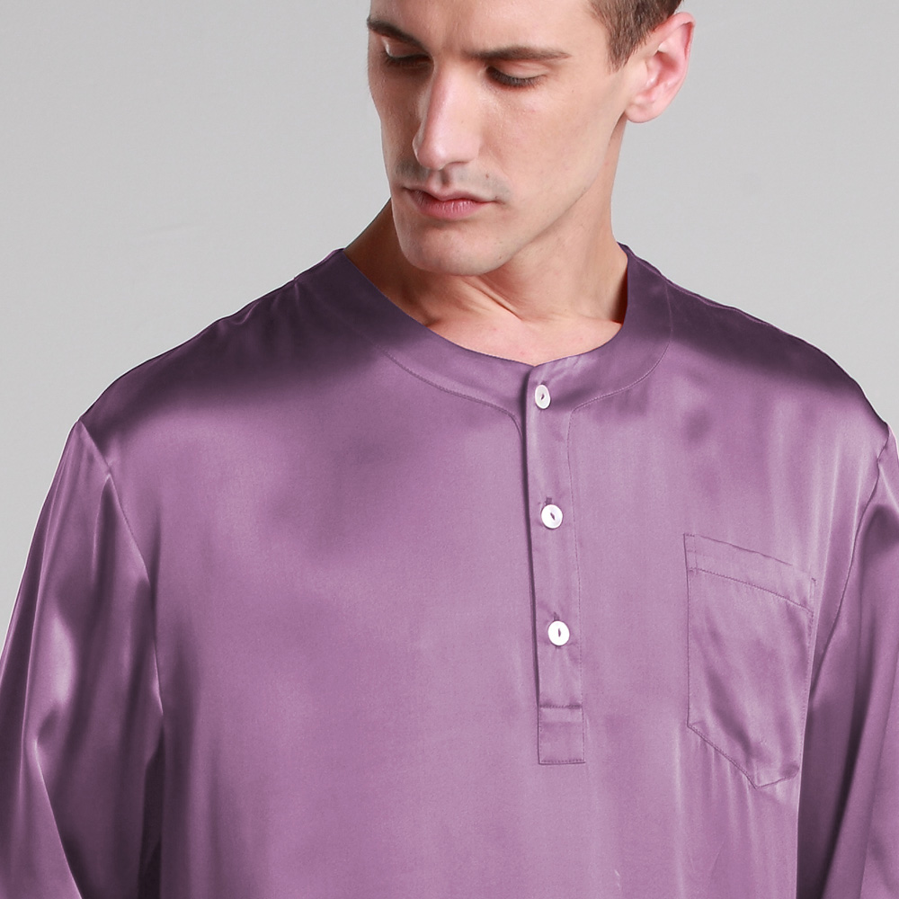 Mens Silk Nightshirt 22 Momme 100 Mulberry Silk Sleepwear Lilysilk Ebay