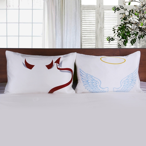 19 Momme Printed Silk Pillowcases For Couple (model:4131)